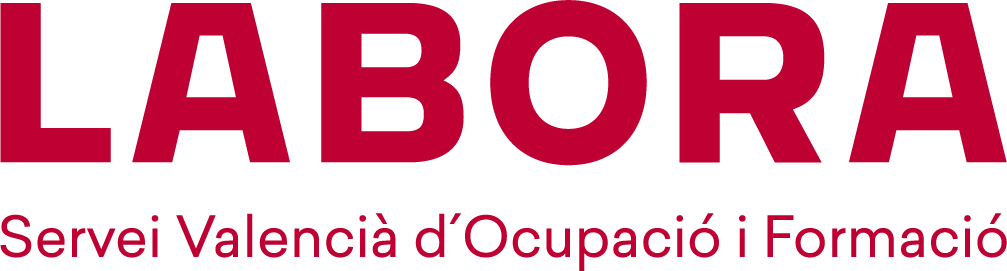 logo de LABORA en rojo