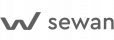logo horizontal de sewan en gris